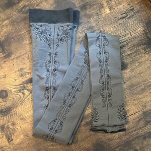 Falke Gray Floral Patterned Hosiery